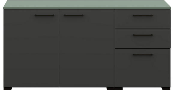 SIDEBOARD 150/72,8/41,9 cm  - Salbeigrün/Anthrazit, Design, Holzwerkstoff/Metall (150/72,8/41,9cm) - Cantus