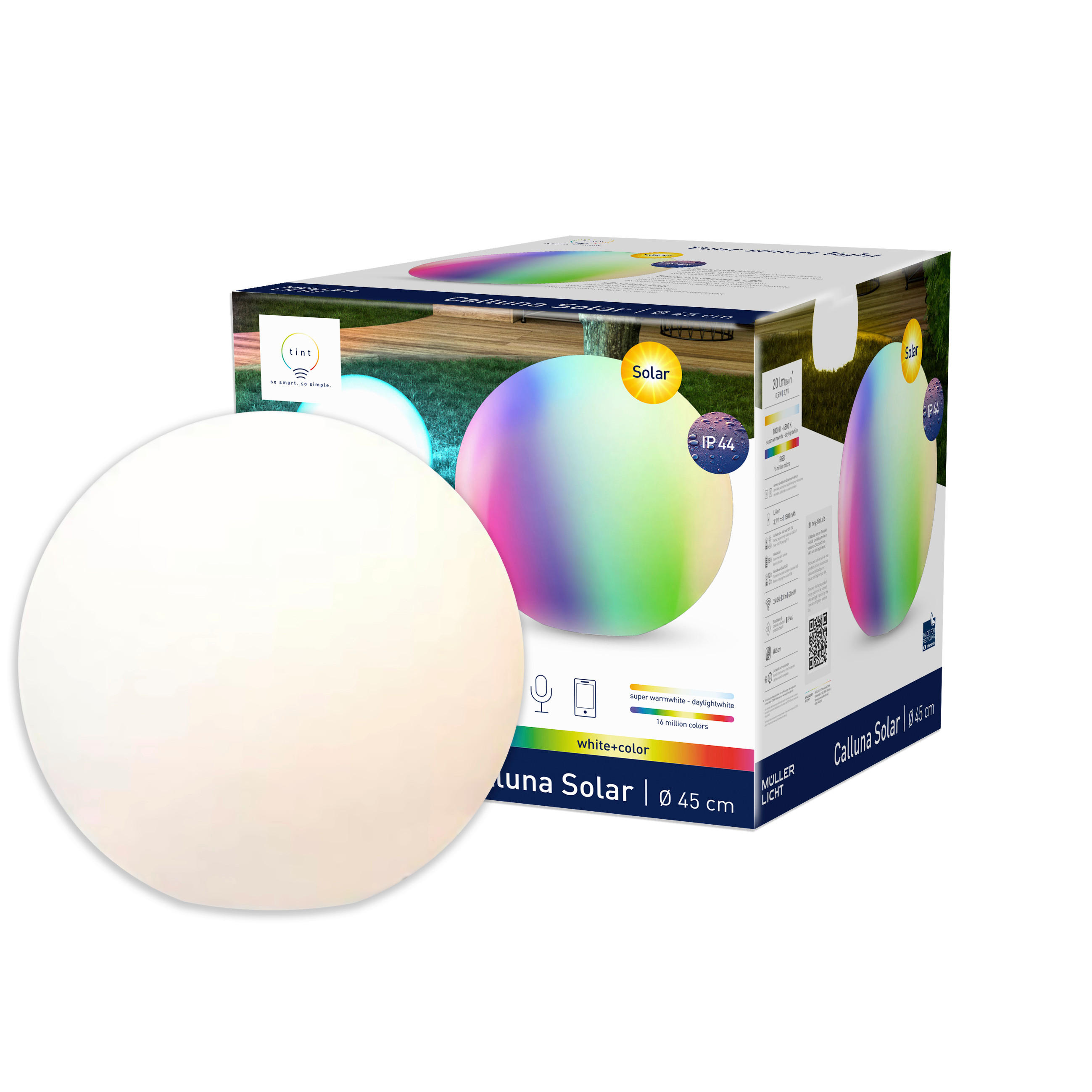 SOLARLEUCHTE TINT 45 cm  - Multicolor, Basics, Kunststoff (45cm) - Tint