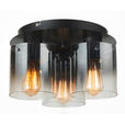 DECKENLEUCHTE  35/21,5 cm    - Schwarz, Design, Glas/Metall (35/21,5cm) - Dieter Knoll