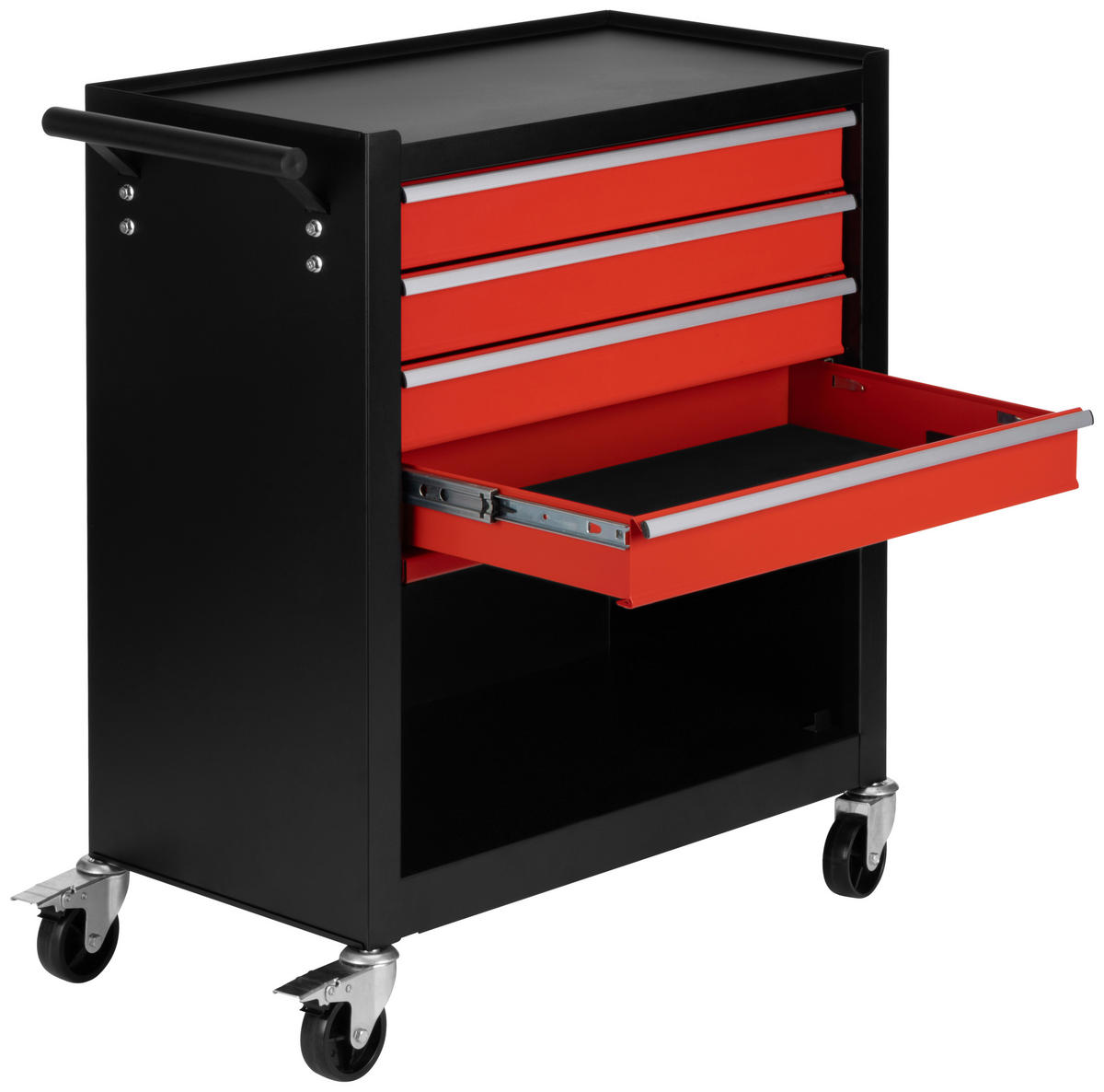 WERKSTATTWAGEN TC-174001  - Rot/Schwarz, KONVENTIONELL, Kunststoff/Metall (61,6/33/74,5cm)