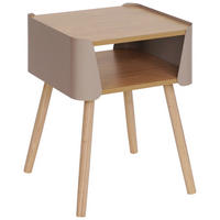 SÄNGBORD i massiv furu naturfärgad, beige  - beige/naturfärgad, Design, metall/trämaterial (40/54,5/39cm) - Xora