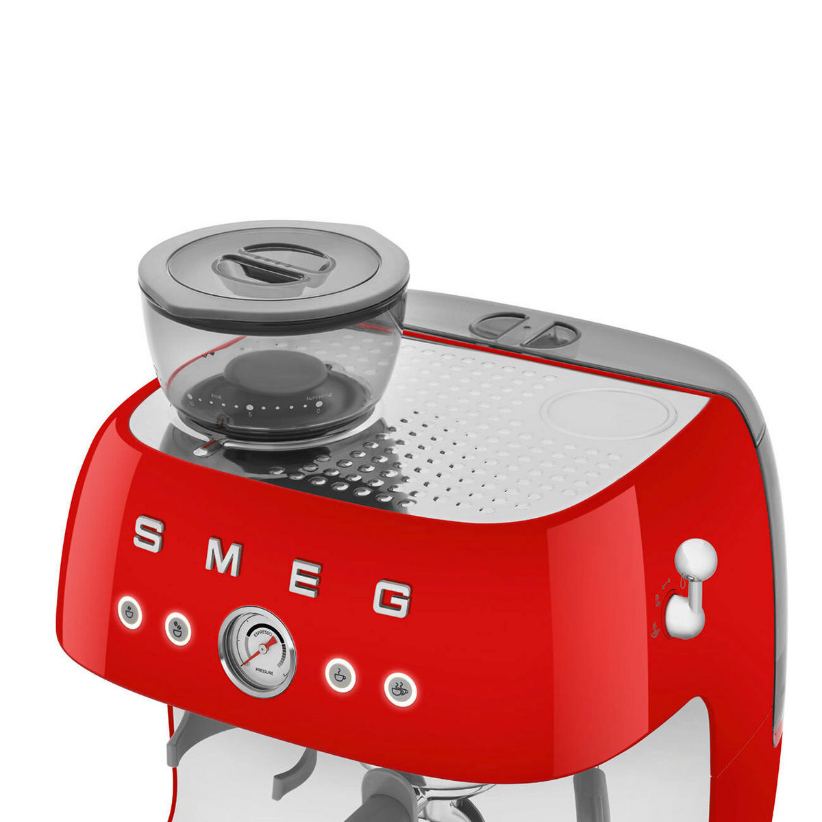 ESPRESSOMASCHINE 50's Style  - Rot, Trend, Metall (33.4/44.3/43.0cm) - SMEG