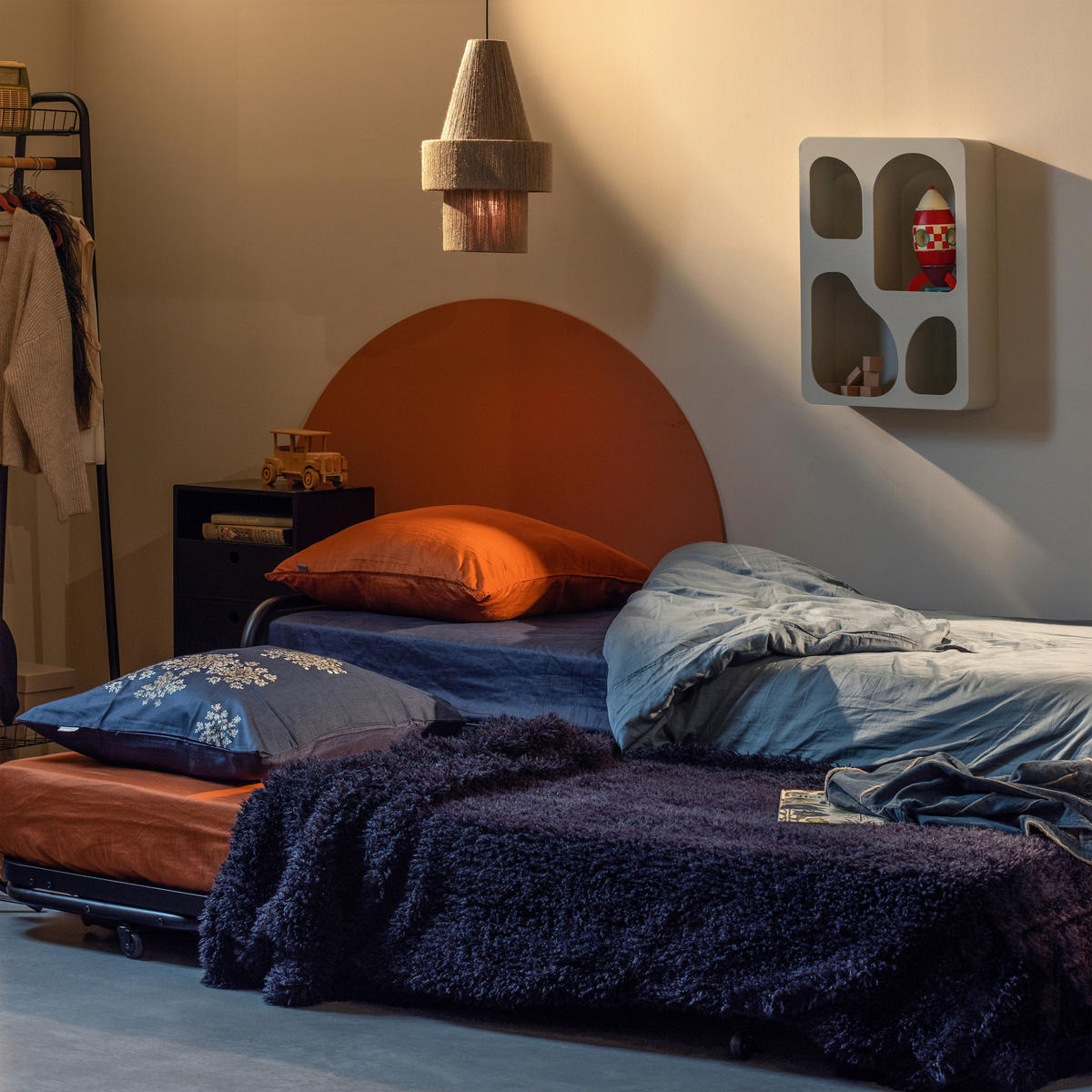 KLAPPBETT 90/200 cm Schwarz  - Schwarz, Basics, Metall (90/200cm) - MID.YOU