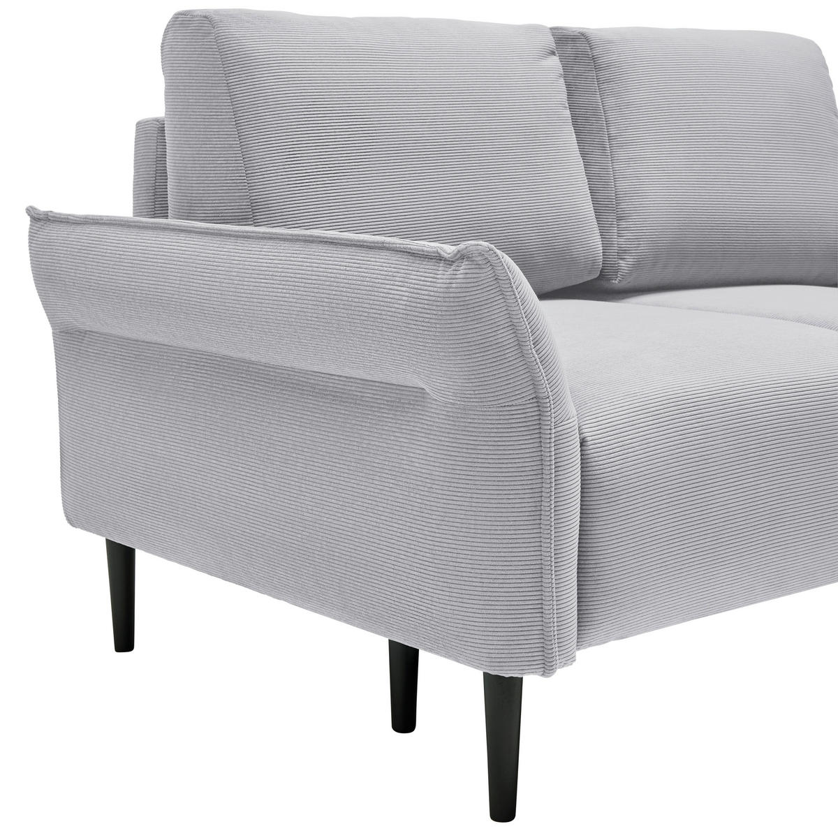 2-SITS SOFFA i textil grå  - svart/grå, Modern, trä/textil (150/85/92cm) - MID.YOU