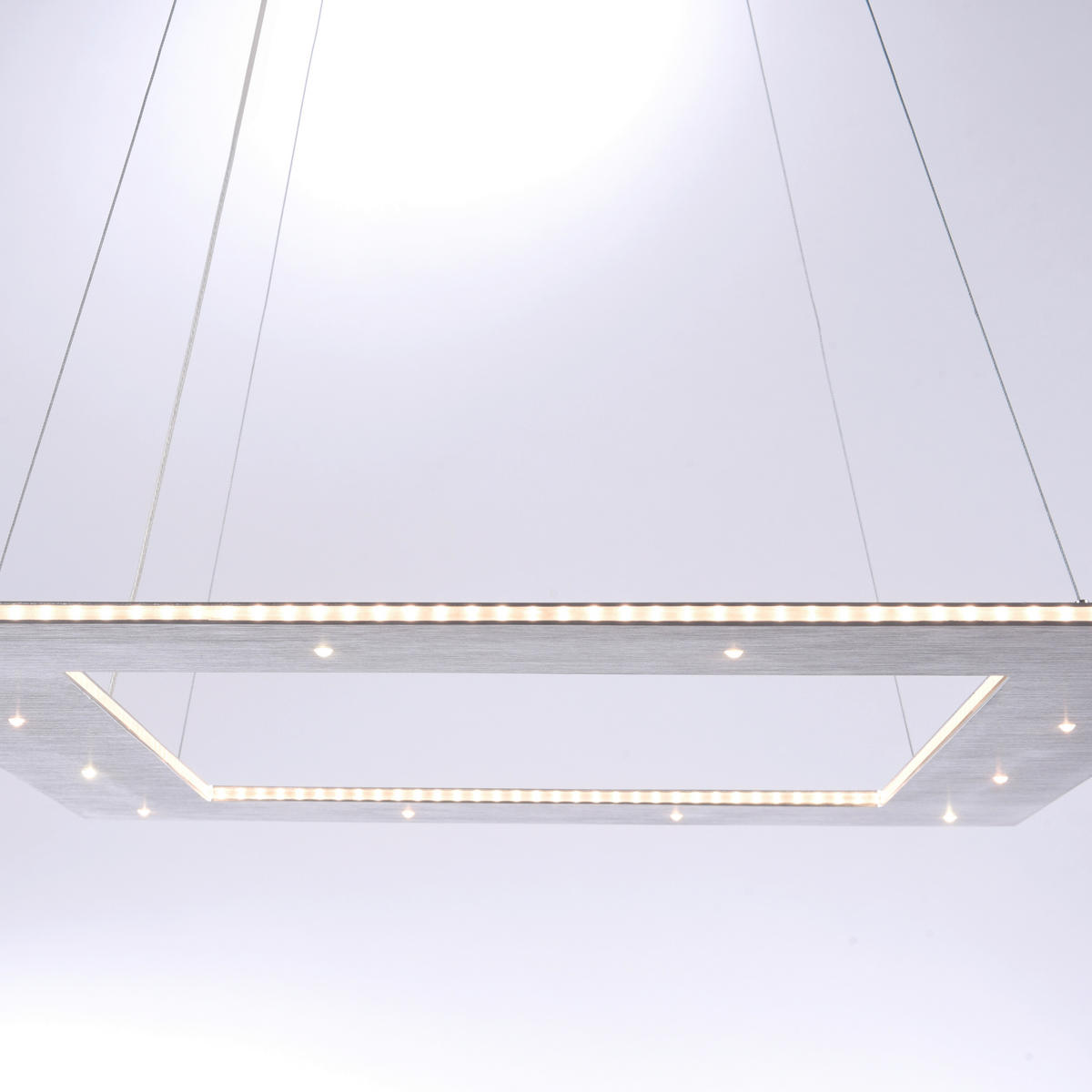 LED-HÄNGELEUCHTE PURE-COSMO 50/50/200 cm   - Alufarben, Design, Kunststoff/Metall (50/50/200cm)
