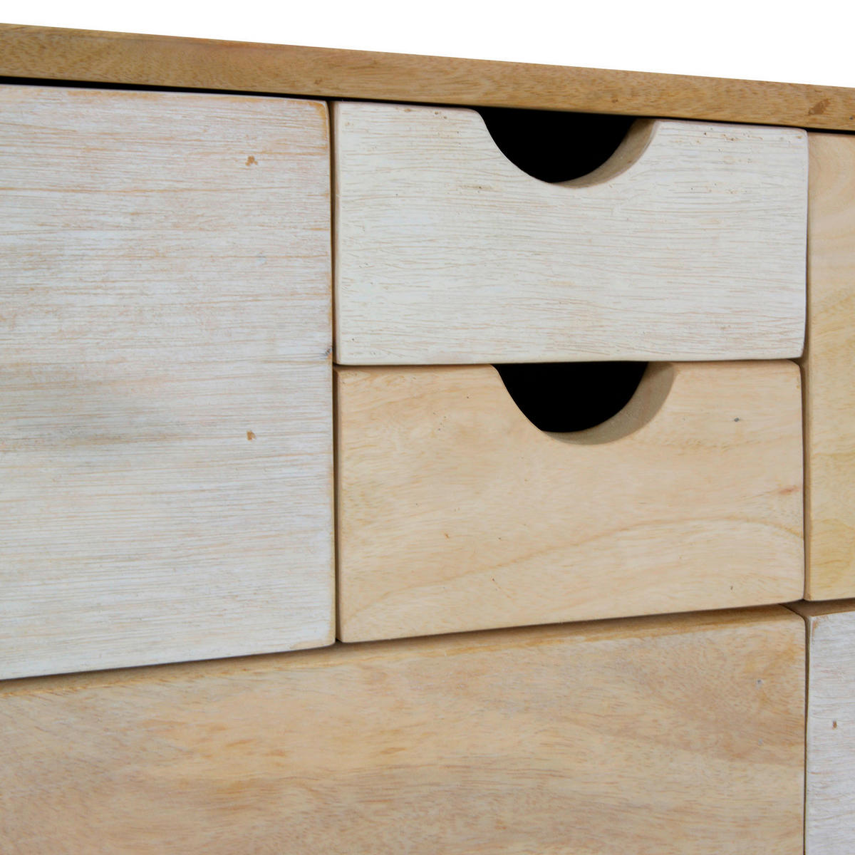 KOMMODE Kata  in 115/80/42 cm  - Naturfarben/Weiß, Design, Holz (115/80/42cm) - Landscape