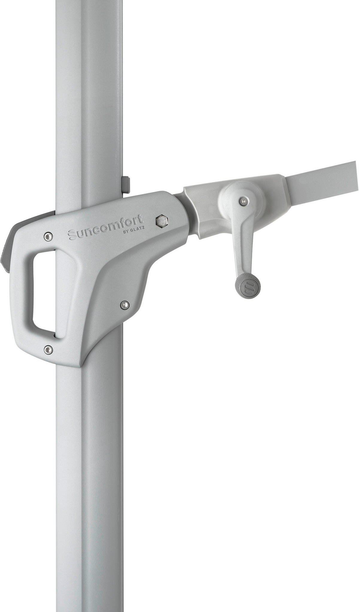 AMPELSCHIRM 300 cm  - Silberfarben/Naturfarben, KONVENTIONELL, Textil/Metall (300/300cm) - Suncomfort by Glatz