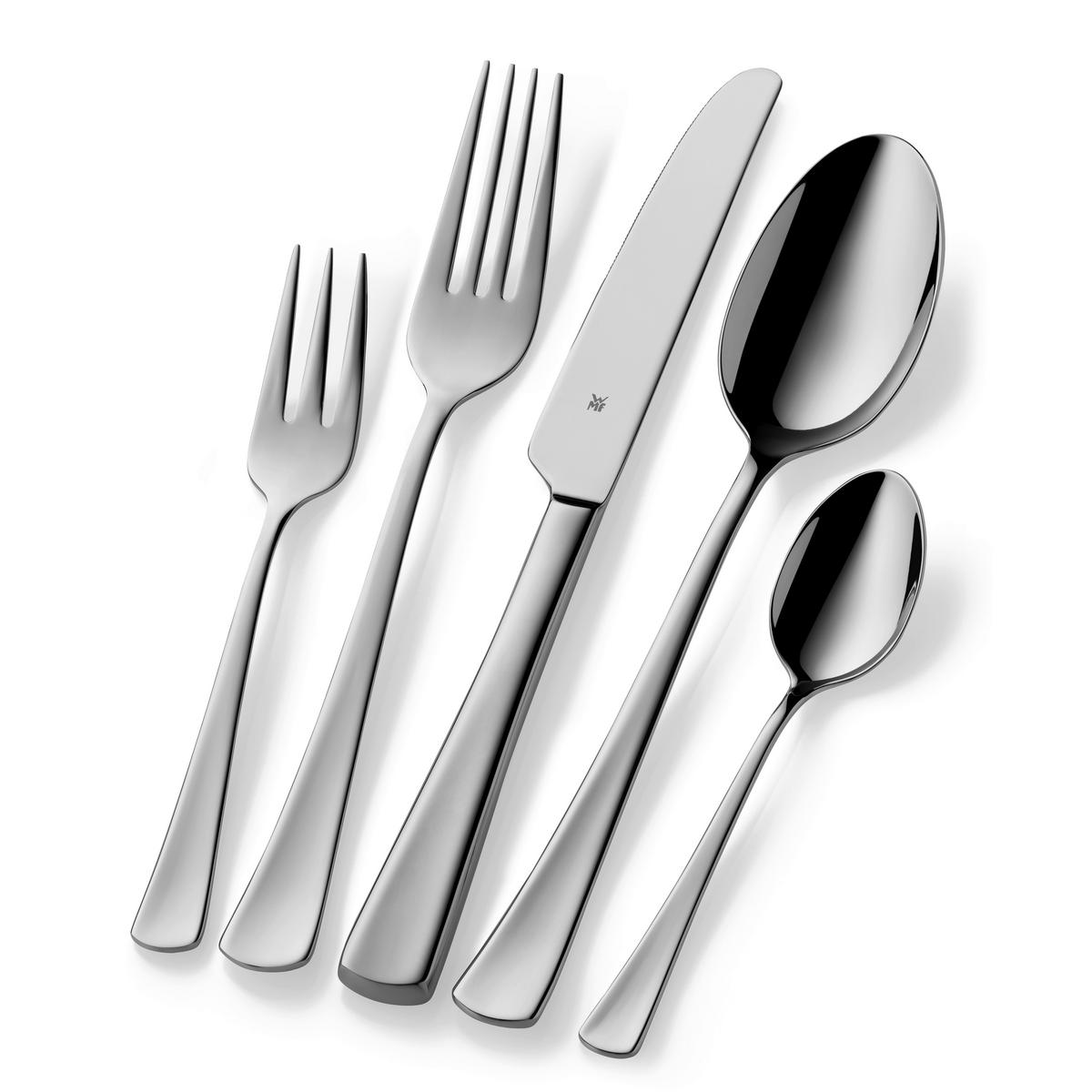 BESTECKSET DENVER 60-teilig Edelstahl  für 12 Personen  - Edelstahlfarben, Design, Metall - WMF