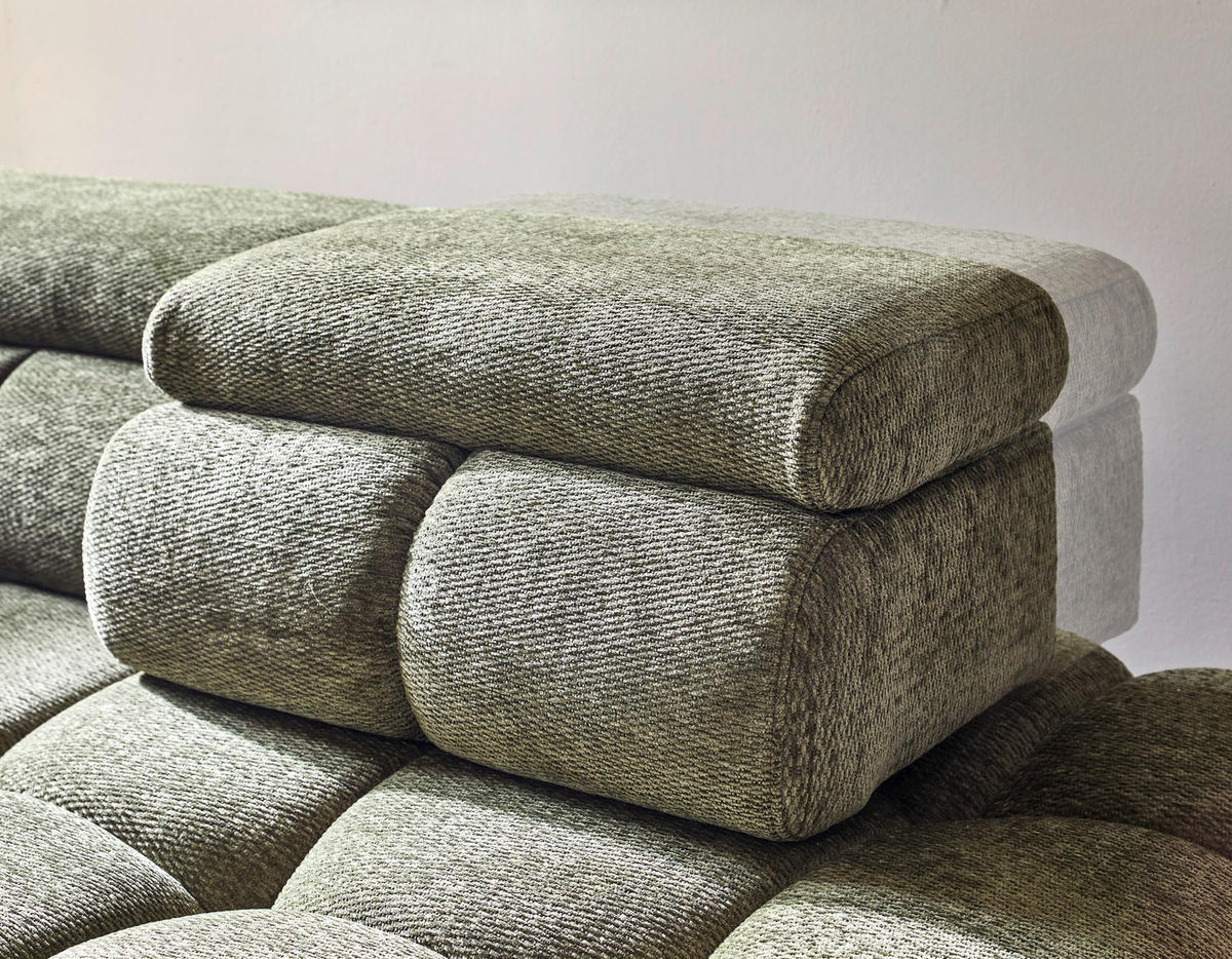 ECKSOFA inkl. Funktionen Grau, Hellblau Webstoff  - Schwarz/Grau, MODERN, Kunststoff/Textil (297/205cm) - Welnova