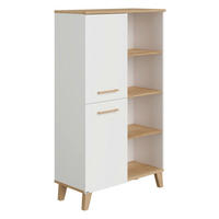 REGAL  94,8/159/39,9 cm Weiss, Eichefarben  - Weiss/Eichefarben, Konventionell, Holz/Holzwerkstoff (94,8/159/39,9cm) - Paidi