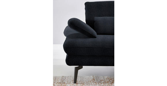 ECKSOFA in Chenille Schwarz 310/180 cm - Schwarz, Design, Textil/Metall (310/180cm) - Dieter Knoll