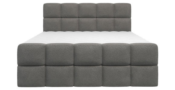 BOXBETT 180/200 cm in Dunkelgrau - Dunkelgrau, Design, Kunststoff/Textil (180/200cm) - Xora