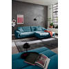 HOCKERBANK in Textil Petrol  - Petrol/Schwarz, Design, Textil/Metall (90/83/125cm) - Dieter Knoll