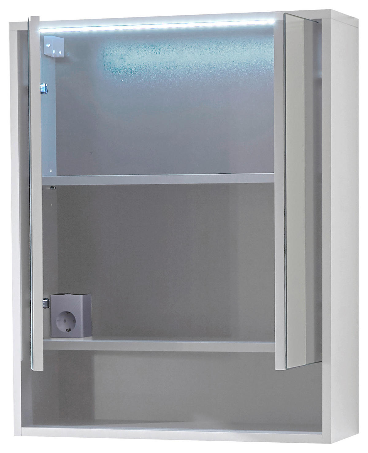 SPIEGELSCHRANK 60/75/20 cm  - Weiß, MODERN, Glas/Holzwerkstoff (60/75/20cm) - MID.YOU