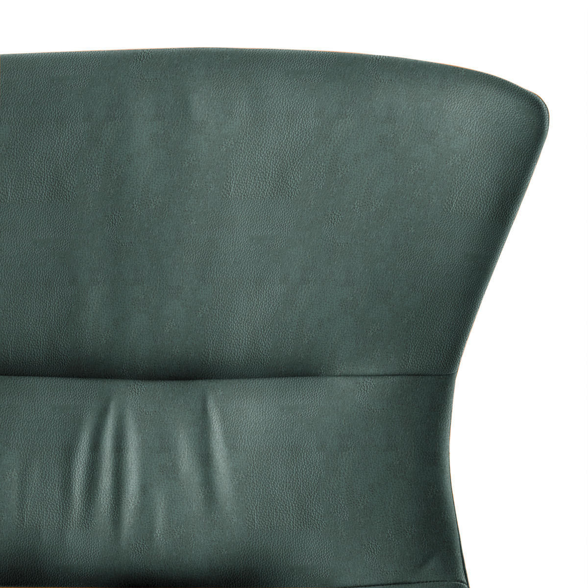 OHRENSESSEL in Waldgrün  - Waldgrün/Schwarz, Design, Leder/Metall (84/104/96cm) - home24