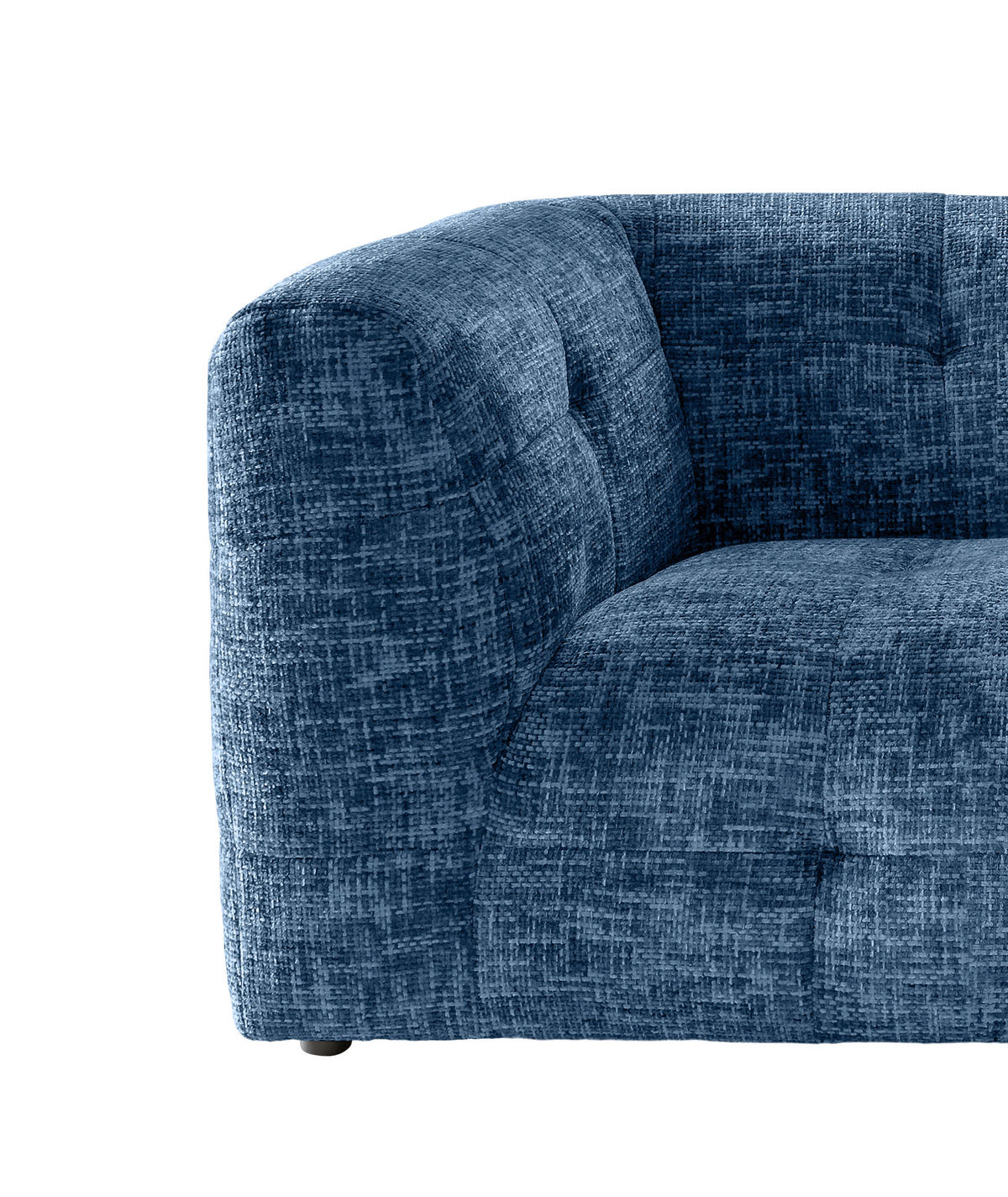2-SITZER-SOFA in Struktur Blau  - Blau/Schwarz, Design, Kunststoff/Textil (184/72/95cm) - Livetastic