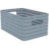 AUFBEWAHRUNGSBOX     - Pastellblau, Basics, Kunststoff (18,5/12,6/28cm) - Rotho
