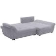 ECKSOFA Hellgrau Flachgewebe  - Hellgrau/Schwarz, Design, Kunststoff/Textil (278/175cm) - Xora