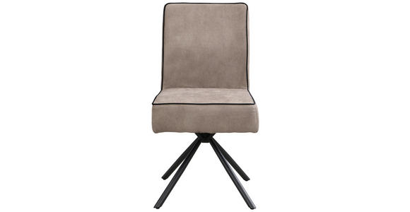 STUHL - Taupe/Schwarz, Design, Textil/Metall (46,5/91/62,5cm) - Ambia Home
