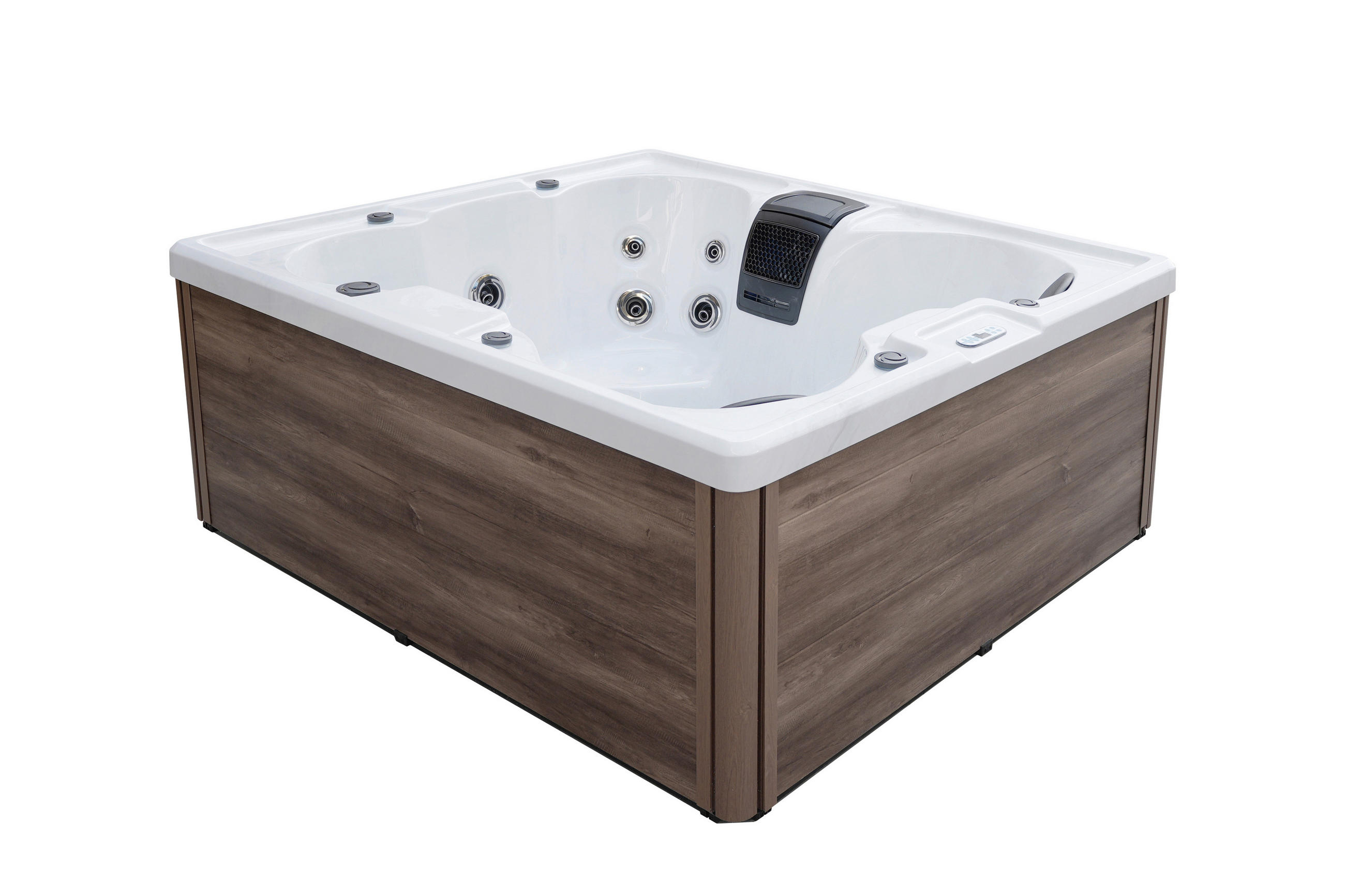 WHIRLPOOL Caorle  - Grauweiß, KONVENTIONELL, Kunststoff (210/180/82cm) - Sanotechnik