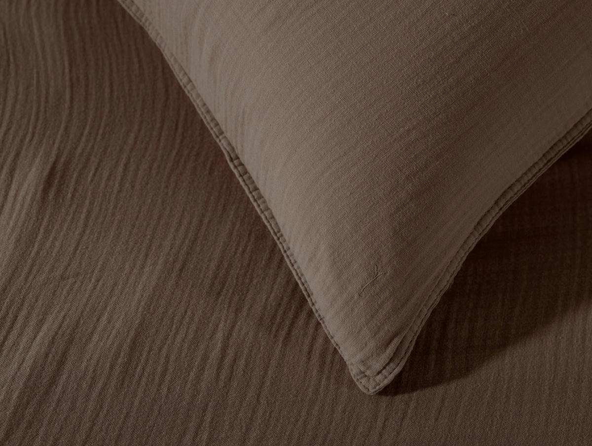 BETTWÄSCHE 2-teilig Suite-Guadeloupe Renforcé 135/200 cm  - Taupe, Basics, Textil (135/200cm)