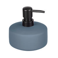 SEIFENSPENDER Keramik, Kunststoff  - Blau/Schwarz, Basics, Keramik/Kunststoff (10,5/12,5/10,5cm) - Wenko