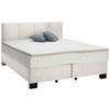 BOXSPRINGBETT 160/200 cm  in Creme  - Creme/Schwarz, Design, Kunststoff/Textil (160/200cm) - Hom`in