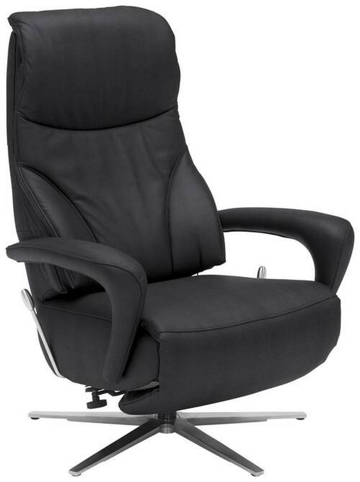 RELAXSESSEL in Leder Anthrazit  - Edelstahlfarben/Anthrazit, Design, Leder/Metall (75/106/88cm) - Dieter Knoll