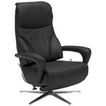 RELAXSESSEL in Leder Anthrazit  - Edelstahlfarben/Anthrazit, Design, Leder/Metall (75/106/88cm) - Dieter Knoll