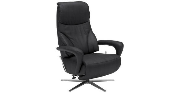 RELAXSESSEL in Leder Anthrazit - Edelstahlfarben/Anthrazit, Design, Leder/Metall (75/106/88cm) - Dieter Knoll