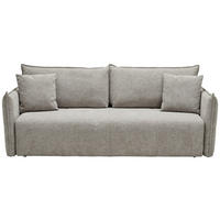 SCHLAFSOFA Webstoff Taupe  - Taupe/Schwarz, KONVENTIONELL, Kunststoff/Textil (224/90/107cm) - Carryhome