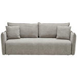 SCHLAFSOFA Webstoff Taupe  - Taupe/Schwarz, KONVENTIONELL, Kunststoff/Textil (224/90/107cm) - Carryhome