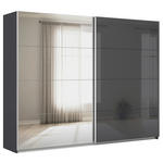 SCHWEBETÜRENSCHRANK  in Grau  - Alufarben/Grau, KONVENTIONELL, Glas/Holzwerkstoff (271/210/62cm) - Xora