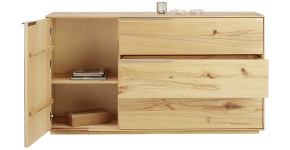 SIDEBOARD 150/82/42 cm  - Anthrazit/Buchefarben, Natur, Glas/Holz (150/82/42cm) - Valnatura