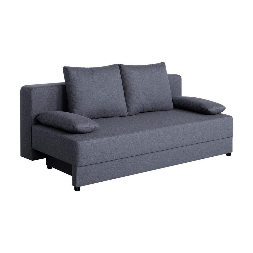 ROZKLADACIA POHOVKA, textil, tmavosivá