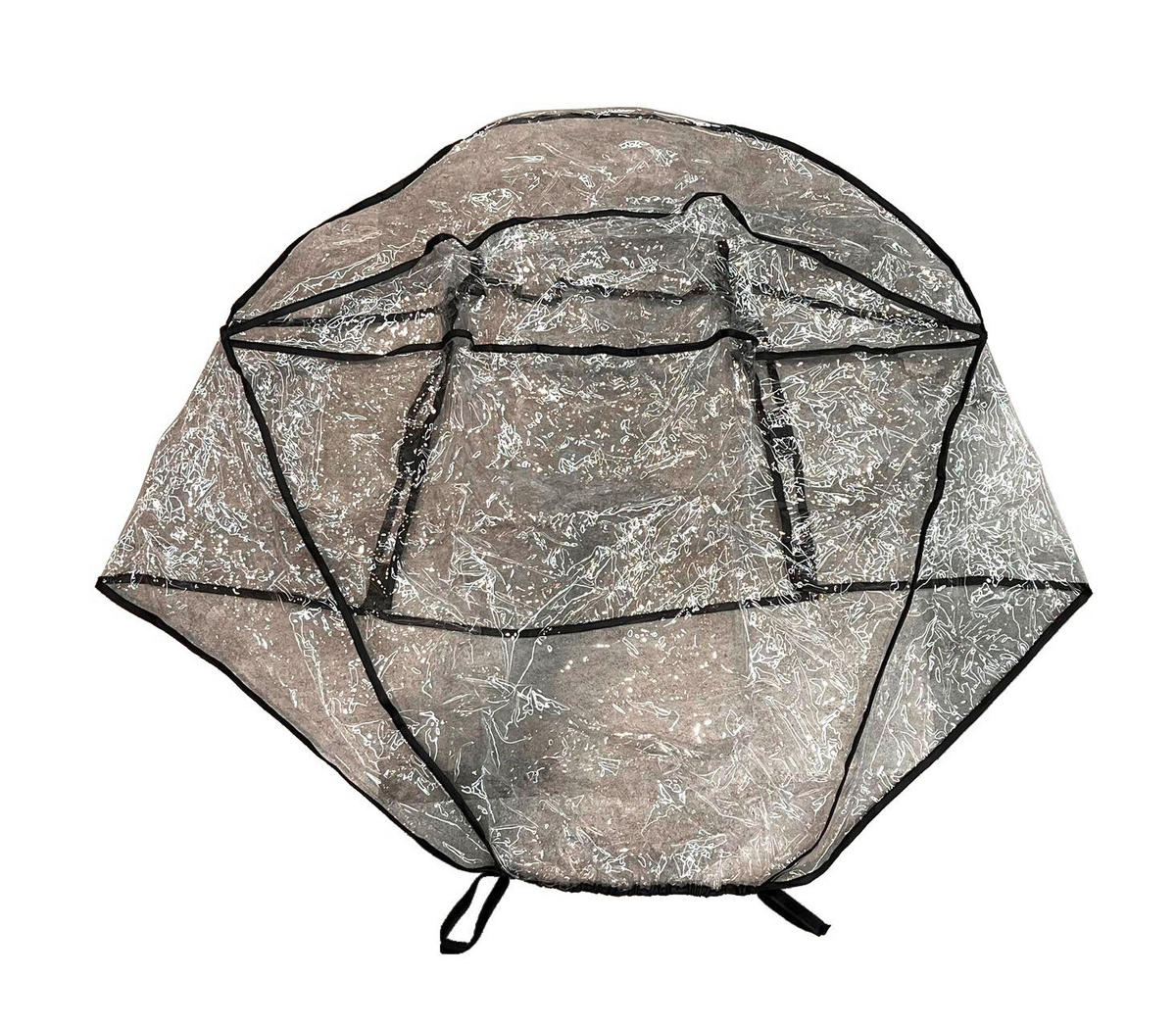 REGENVERDECK - Transparent/Schwarz, Basics, Kunststoff/Textil (90/148cm) - Jimmylee