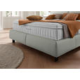 BOXSPRINGBETT 180/200 cm  in Hellgrau  - Hellgrau/Schwarz, Design, Textil/Metall (180/200cm) - Johann Jakob