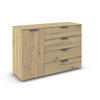 KOMMODE  in 120/81/42 cm  - Dunkelgrau/Eiche Artisan, Design, Holzwerkstoff/Metall (120/81/42cm) - Carryhome