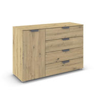 KOMMODE  in 120/81/42 cm  - Dunkelgrau/Eiche Artisan, Design, Holzwerkstoff/Metall (120/81/42cm) - Carryhome