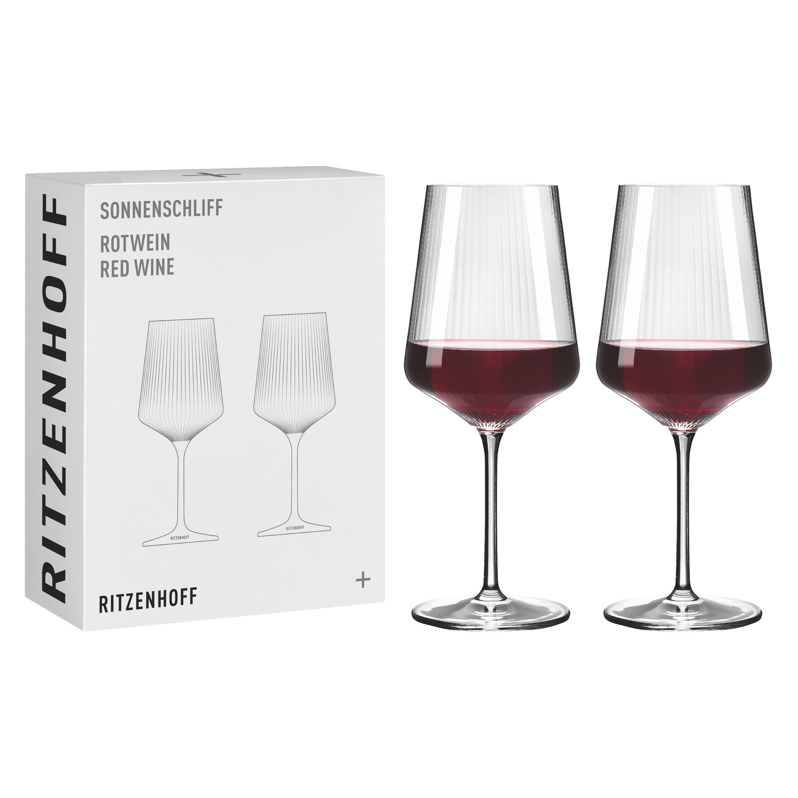 GLÄSERSET Sonnenschliff 2-teilig  - Klar, Design, Glas (9,5/22,5/9,5cm) - Ritzenhoff
