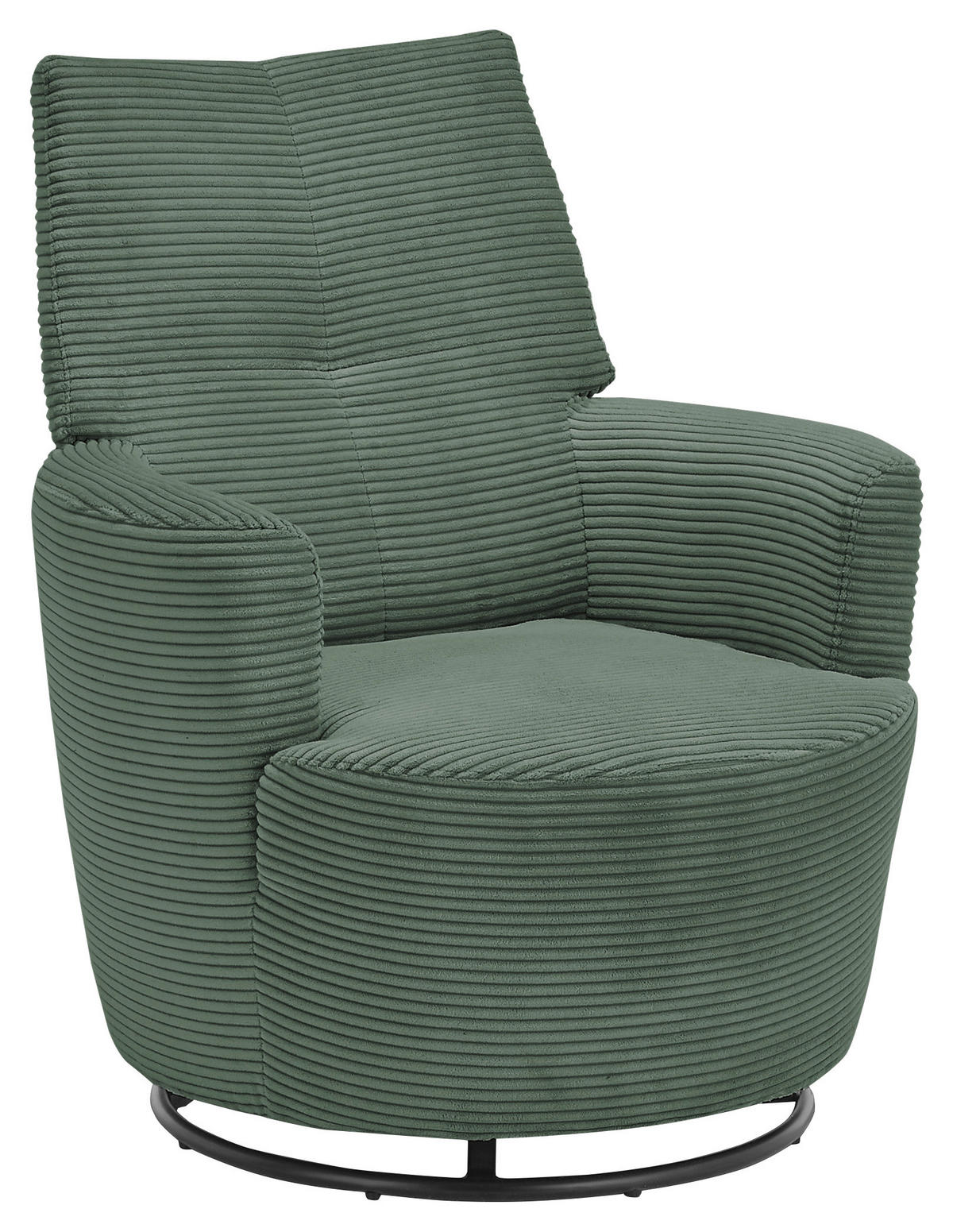 SESSEL Cord Olivgrün    - Schwarz/Olivgrün, Design, Textil/Metall (80/96/88cm) - SetOne by Musterring
