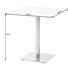 ESSTISCH in Metall, Glas 80/80/76 cm - Chromfarben/Weiß, Design, Glas/Metall (80/80/76cm) - Carryhome ESSTISCH in Metall, Glas 80/80/76 cm - Chromfarben/Weiß, Design, Glas/Metall (80/80/76cm) - Carryhome
