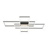 STROPNÉ LED SVIETIDLO, 100/75/7 cm - čierna, Basics, kov/plast (100/75/7cm) - Novel
