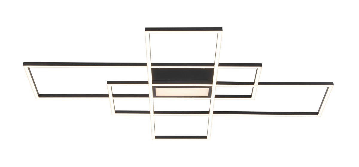 PLAFONIERĂ CU LED - negru, Basics, plastic/metal (100/75/7cm) - Novel