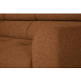 ECKSOFA in Struktur Rostfarben 205/280 cm - Rostfarben/Schwarz, Design, Textil/Metall (205/280cm) - Xora