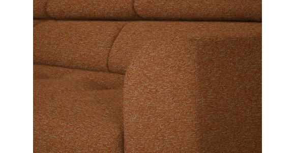 ECKSOFA in Struktur Rostfarben 205/280 cm - Rostfarben/Schwarz, Design, Textil/Metall (205/280cm) - Xora
