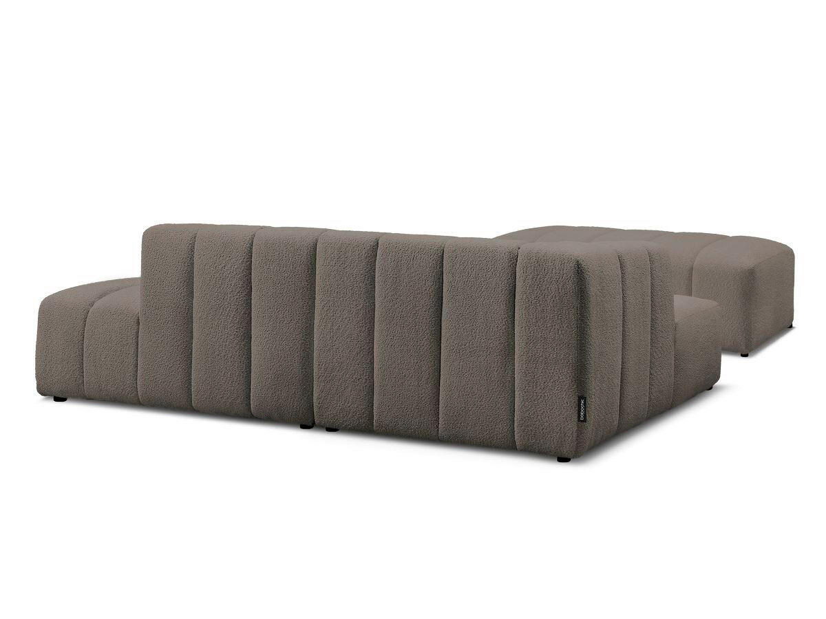 ECKSOFA  ANNECY Taupe Bouclé  - Taupe/Schwarz, MODERN, Kunststoff/Textil (170/262cm)