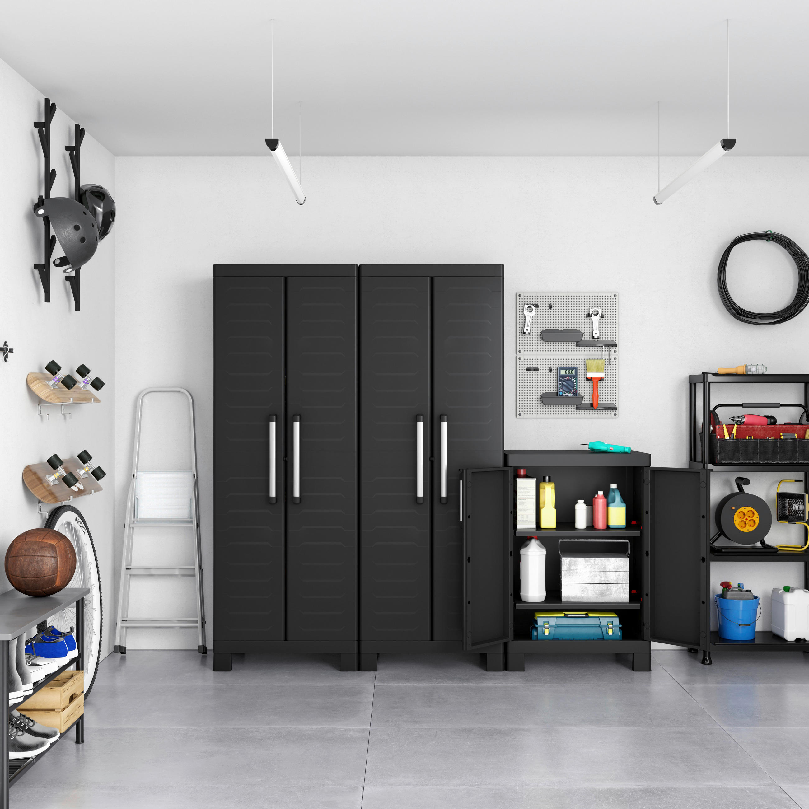 GERÄTESCHRANK 65/97/45 cm  - Schwarz, Design, Kunststoff (65/97/45cm) - Keter
