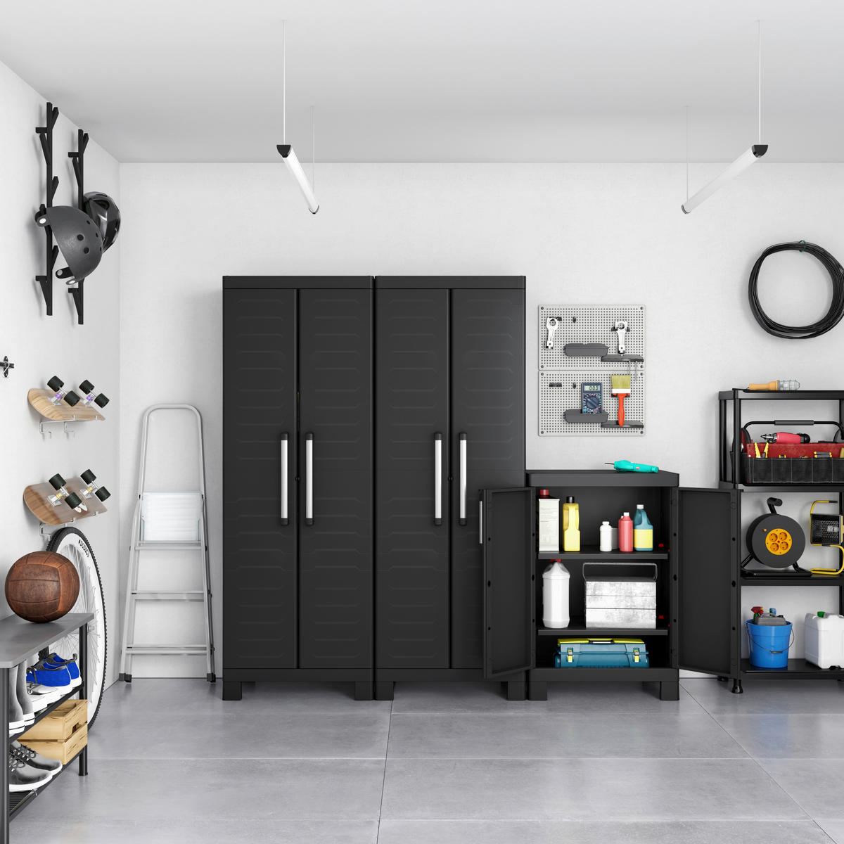 GERÄTESCHRANK 65/97/45 cm  - Schwarz, Design, Kunststoff (65/97/45cm) - Keter