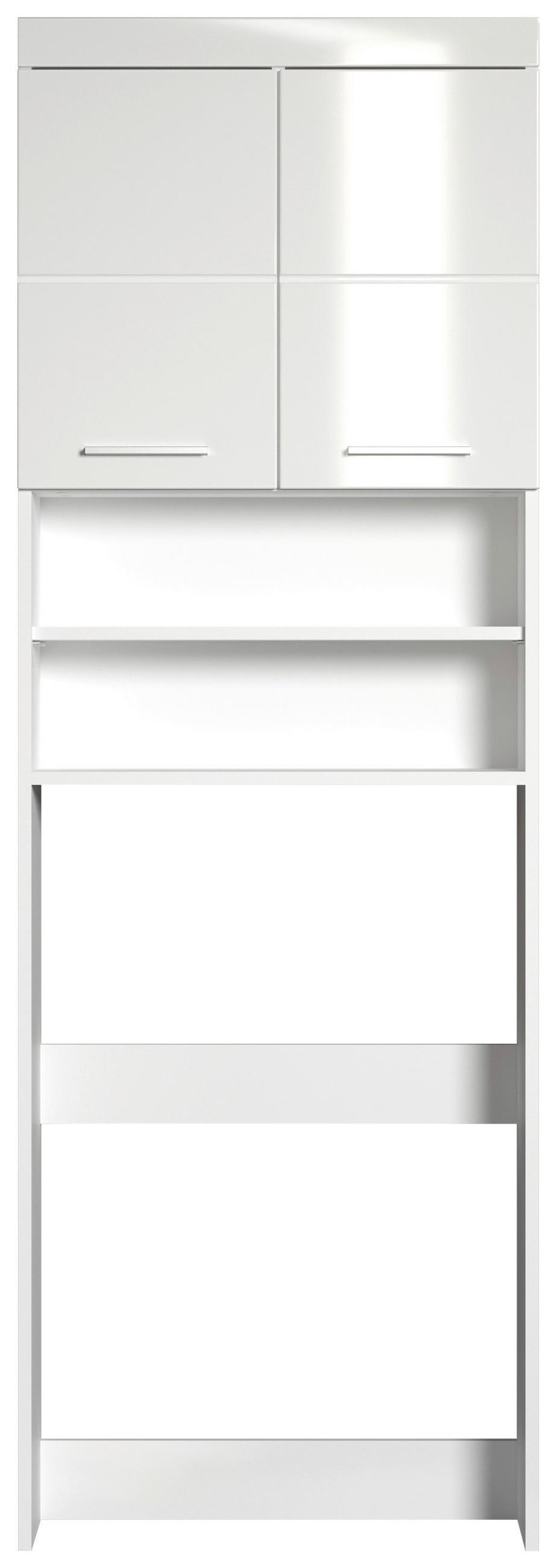 WASCHMASCHINENSCHRANK 63/187/24 cm  in Weiß  - Silberfarben/Weiß, MODERN, Holzwerkstoff/Kunststoff (63/187/24cm) - MID.YOU